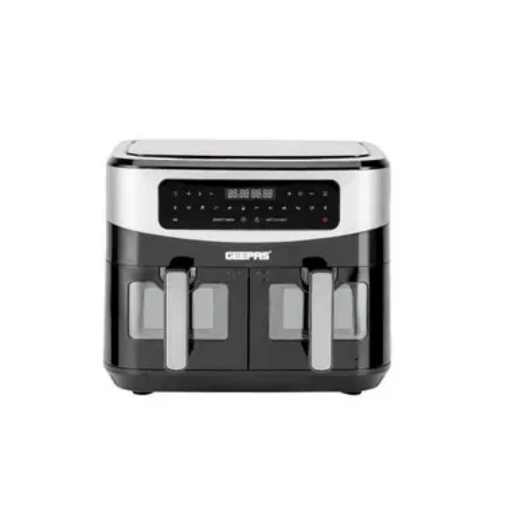 قلاية هوائية مزدوجة 9 لتر – Geepas 9L Dual Basket Digital Air Fryer