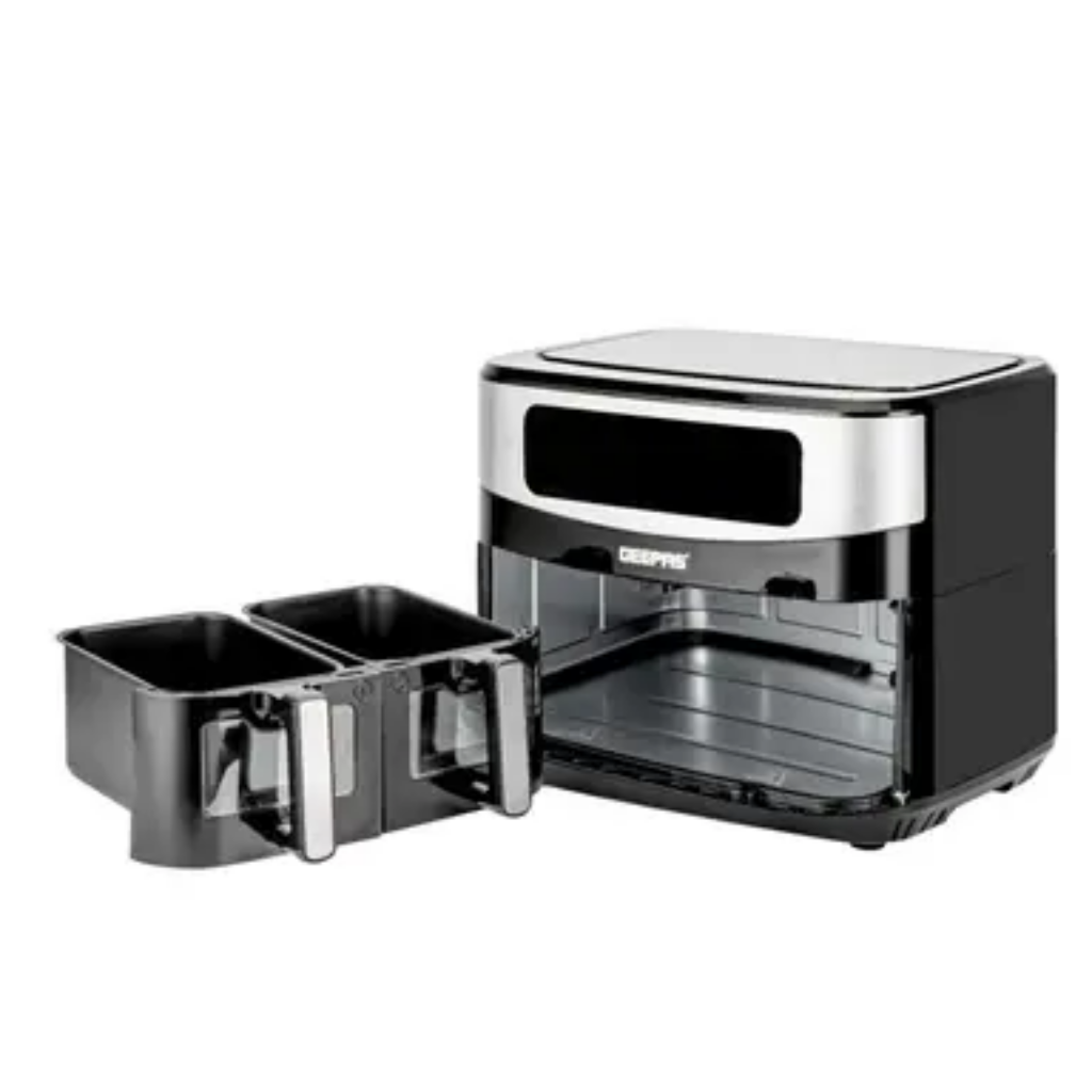 قلاية هوائية مزدوجة 9 لتر – Geepas 9L Dual Basket Digital Air Fryer